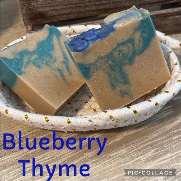 Blueberry Thyme Goat Milk Soap Deluxe Bar Set - Picture 1 of 7